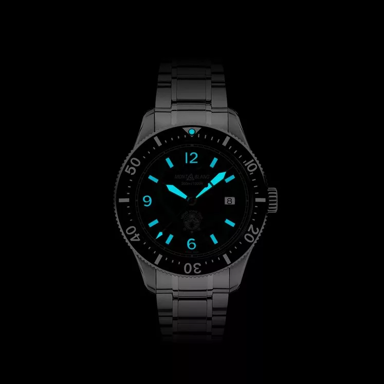 Kişi qol saatı Montblanc Iced sea, paslanmayan polad, keramika, 41 mm — 130810 - Image 5