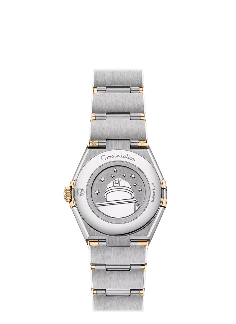 Qadın qol saatı Omega Constellation, polad, sarı qızıl, 28 mm — 13120286055002 - Image 2