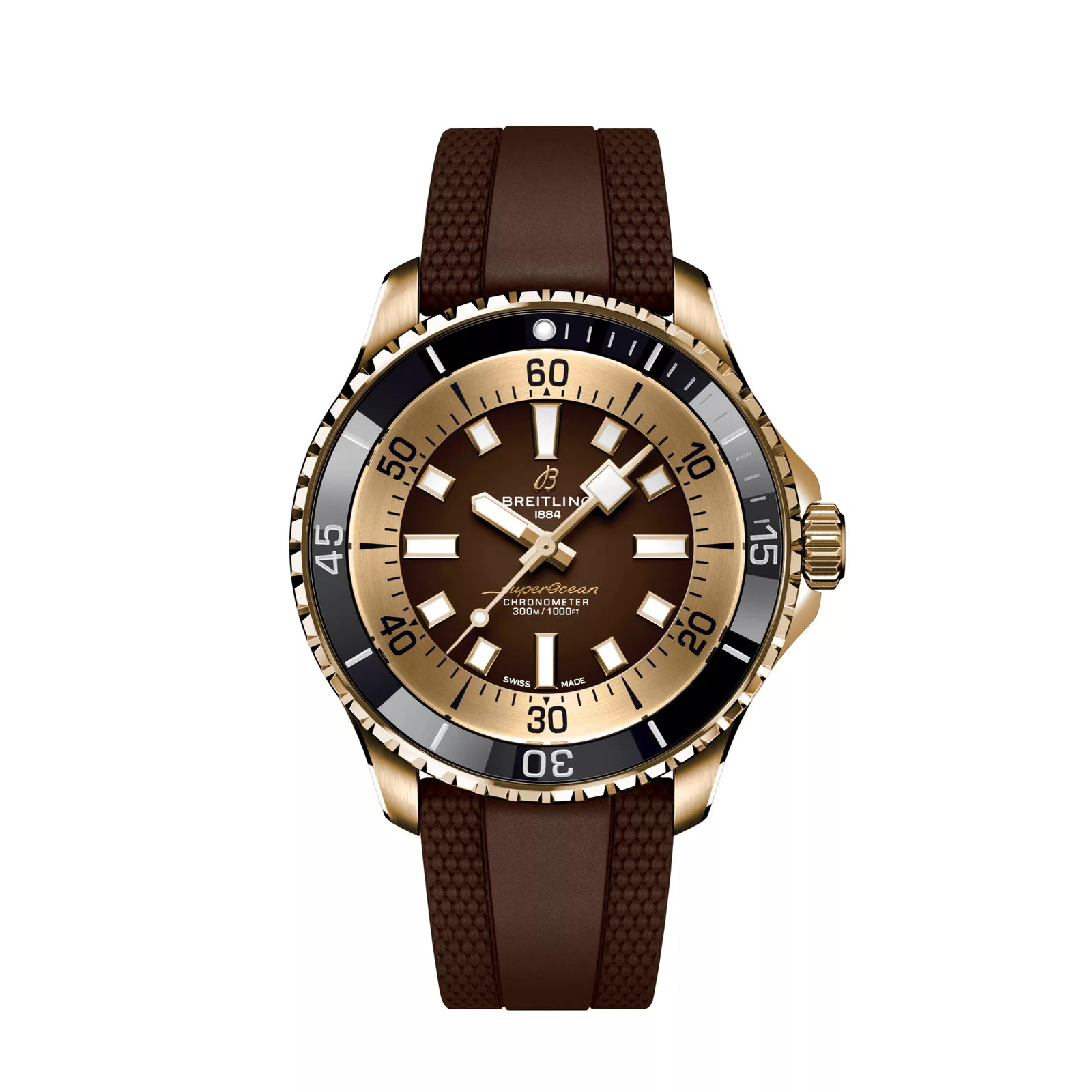 Kişi qol saatı Breitling Superocean, tunc rəngli, 44 mm — N17376201Q1S1