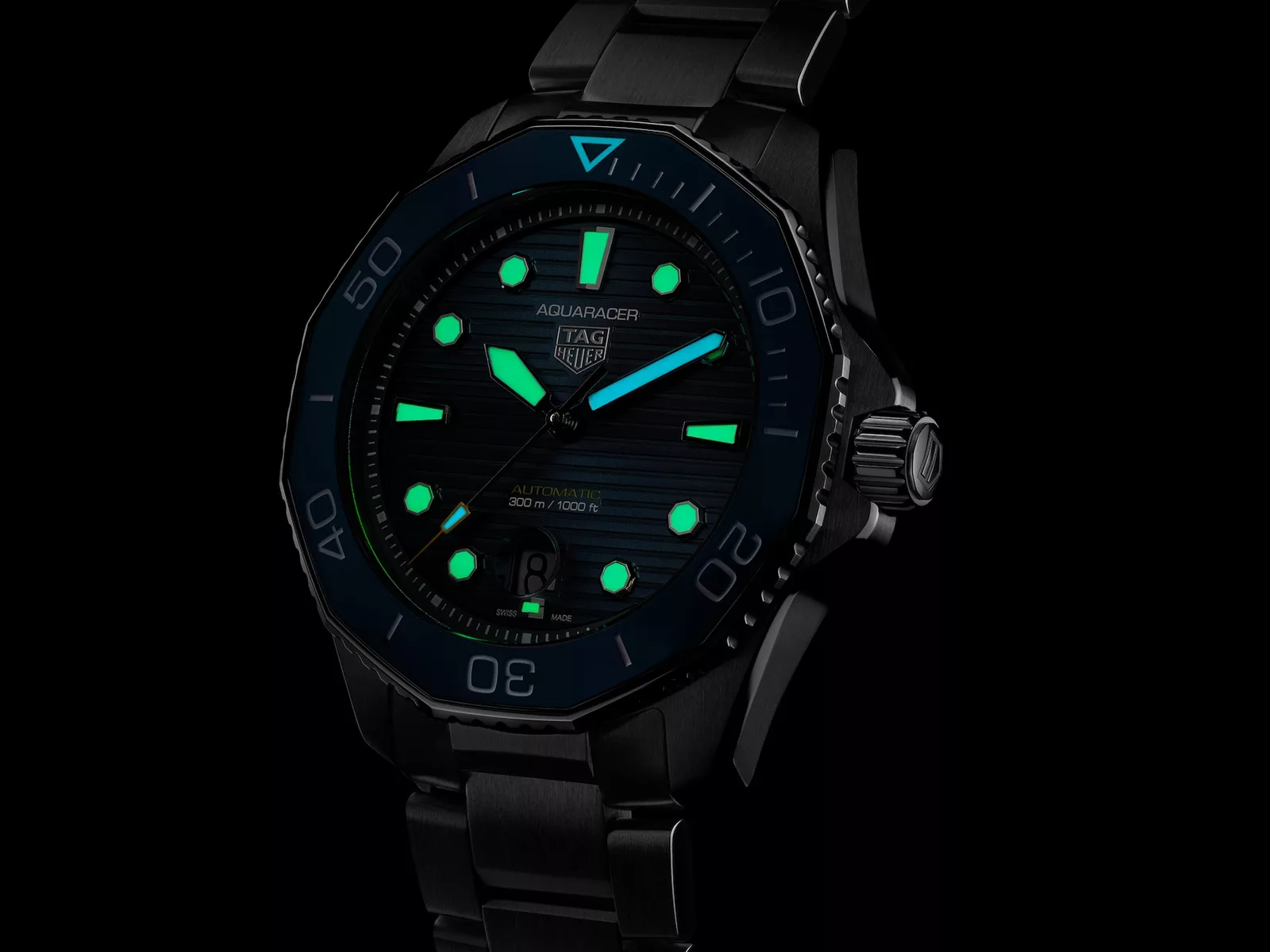 Kişi qol saatı TAG Heuer Aquaracer, donuq/cilalanmış polad, 43 mm — WBP201BBA0632 - Image 4