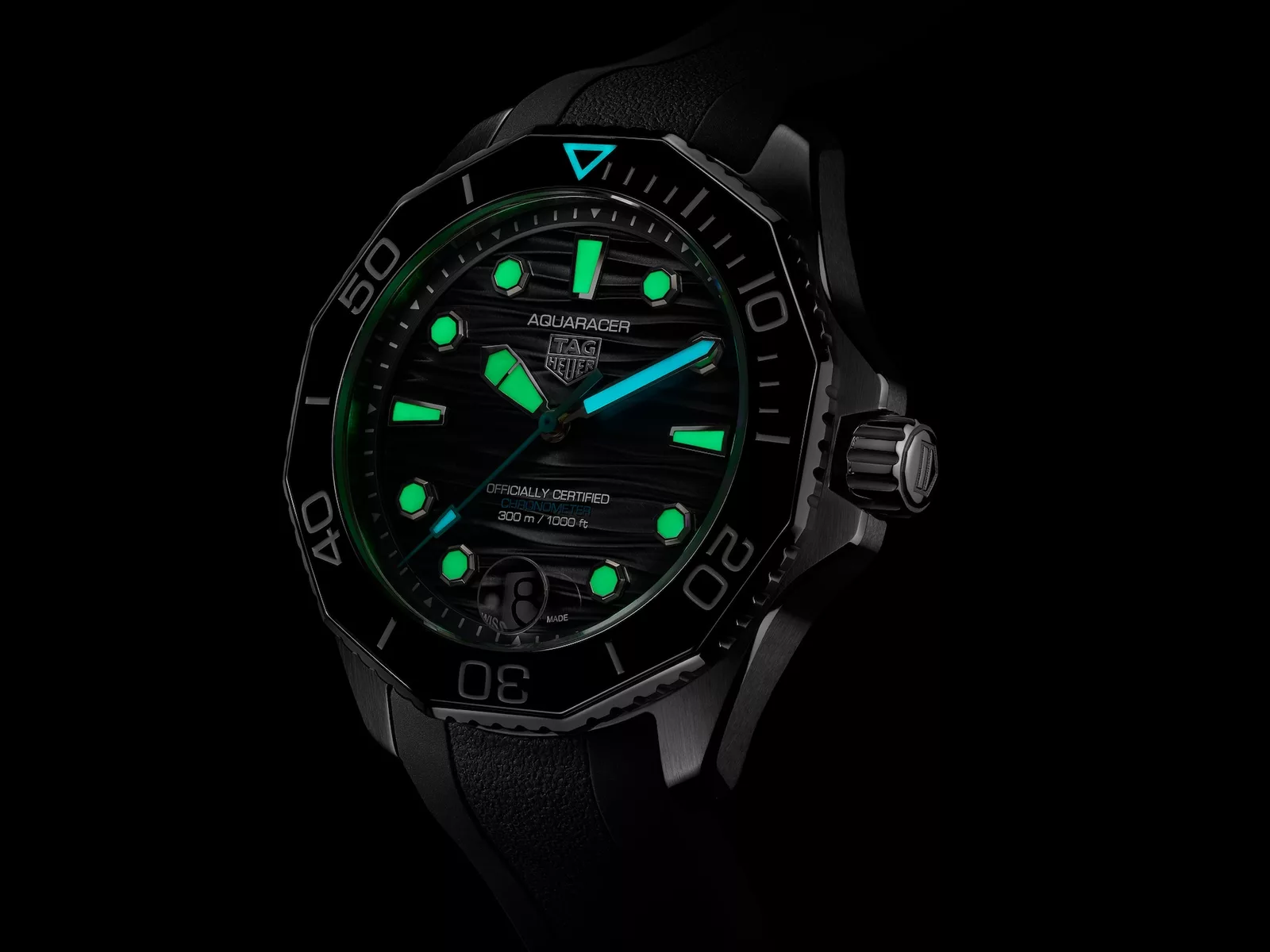 Kişi qol saatı TAG Heuer Aquaracer, donuq/cilalanmış polad, 42 mm — WBP5110FT6257 - Image 4