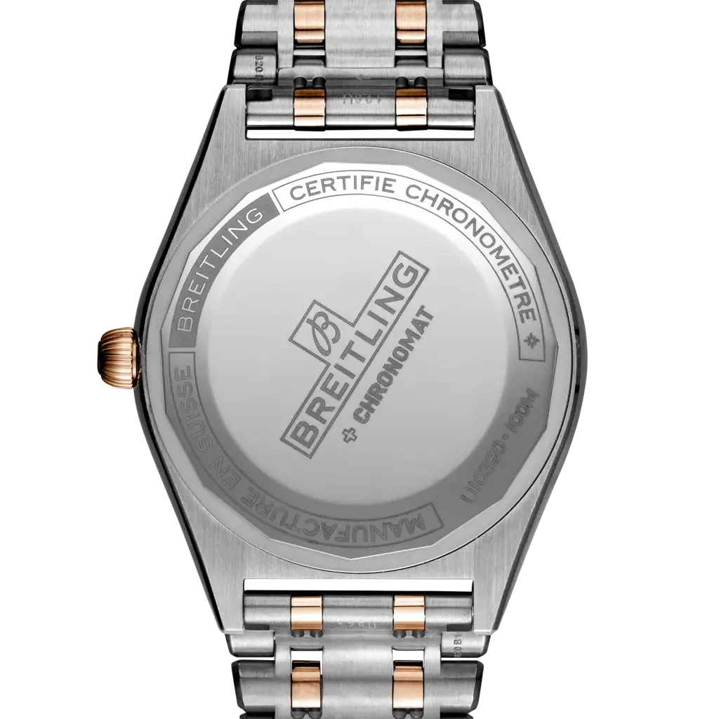 Qadın qol saatı Breitling Chronomat, paslanmayan polad və 18k qırmızı qızıl (qiymətli daşlarla bəzədilmiş), 36 mm — U10380591A2U1 - Image 4
