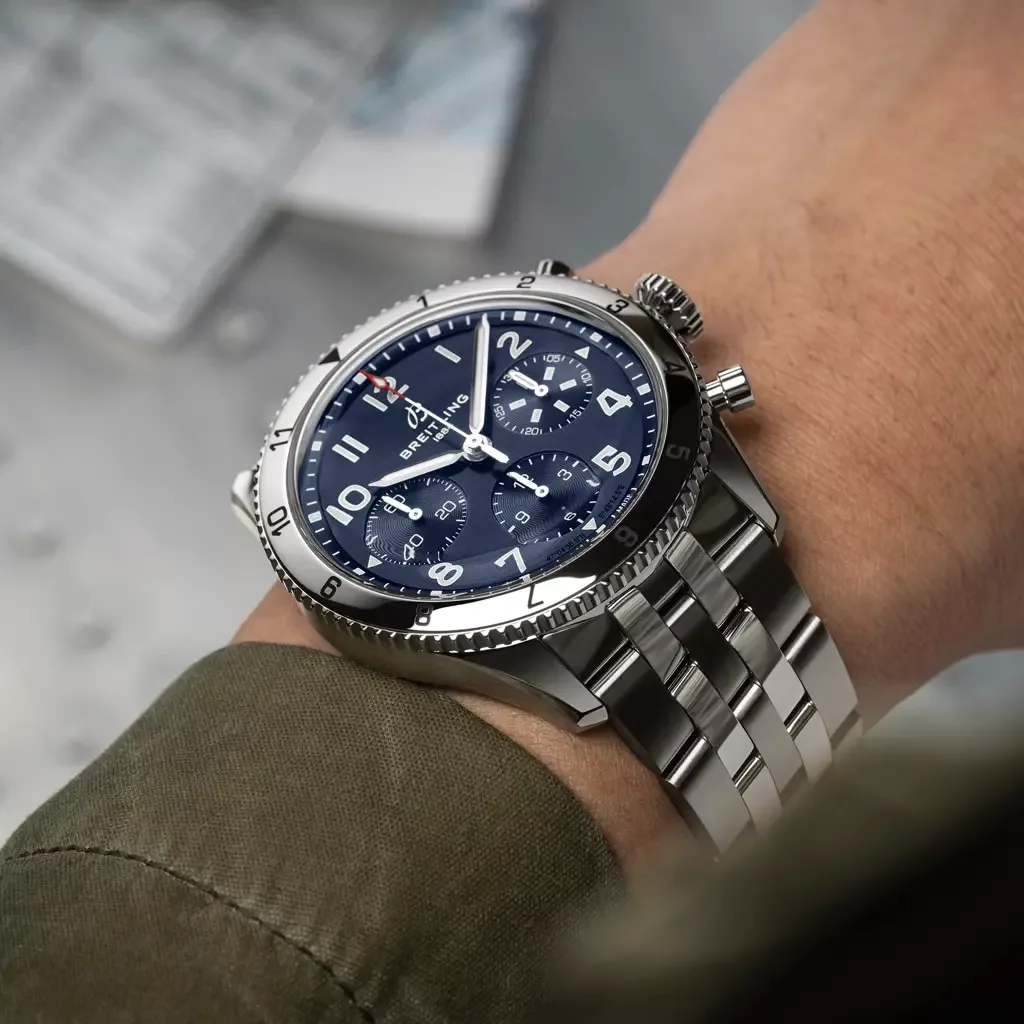 Kişi qol saatı Breitling Classİc AVI, paslanmayan polad, 42 mm — A233801A1C1A1 - Image 5
