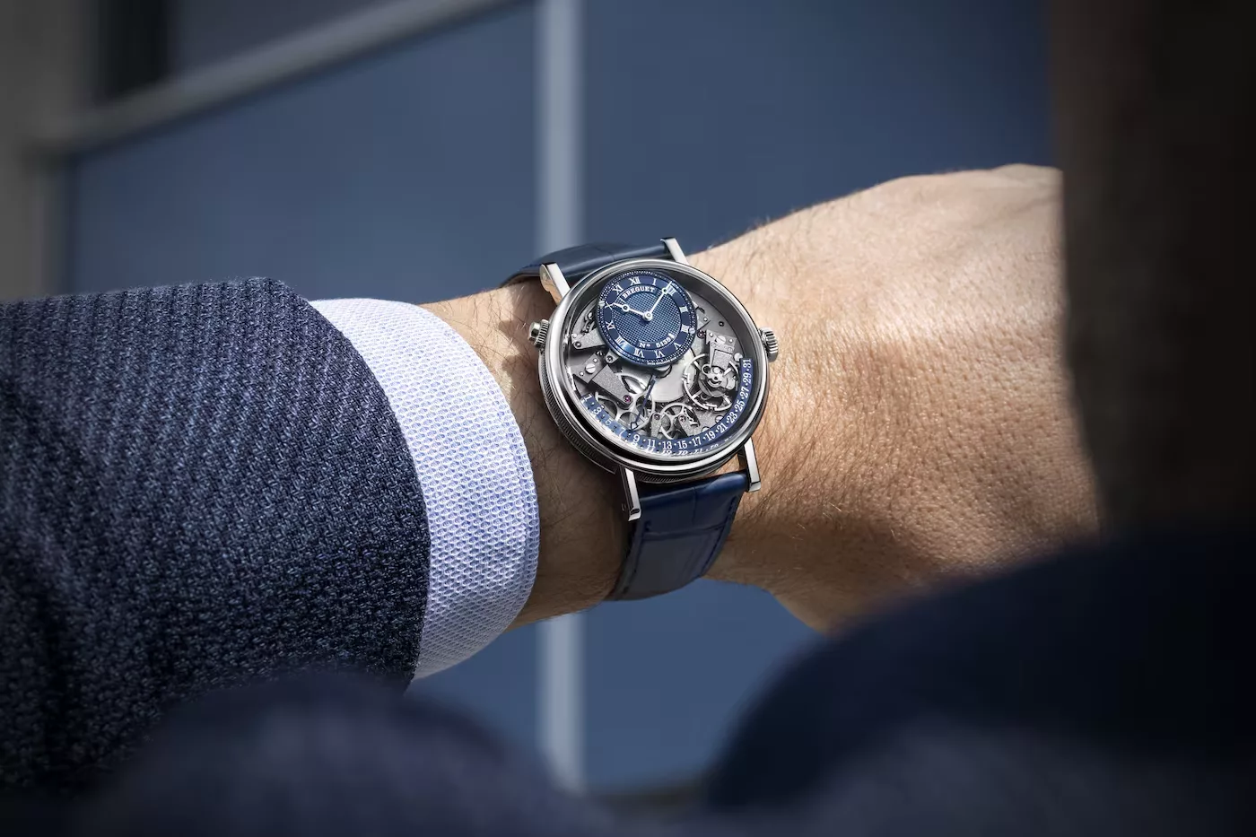 Kişi qol saatı Breguet Tradition, ağ qızıl, 40 mm — 7597BBGY9WU - Image 5