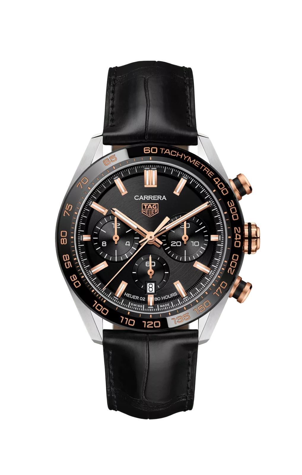 Kişi qol saatı TAG Heuer Carrera, polad, donuq/cilalanmış qızıl və keramika, 44 mm — CBN2A5AFC6481 - Image 6
