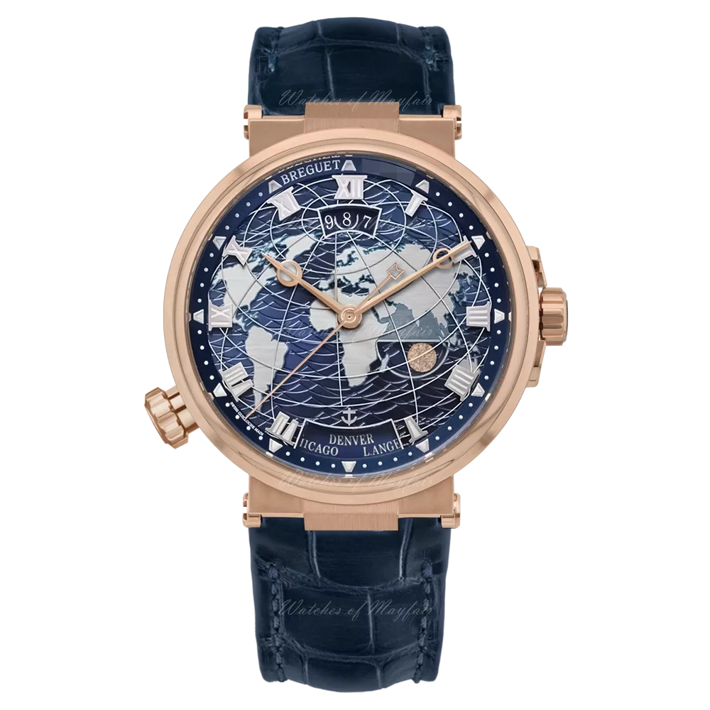 Kişi qol saatı Breguet Marine, çəhrayı qızıl, 43,9 mm — 5557BRYS9WV