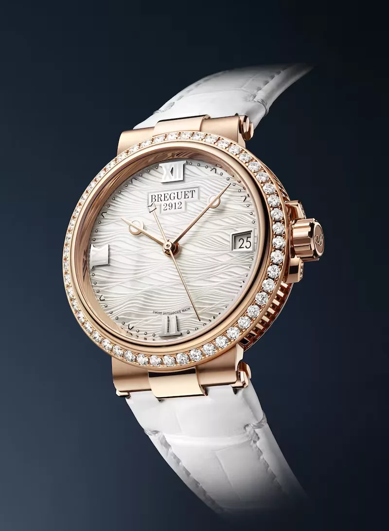 Qadın qol saatı Breguet Marine, çəhrayı qızıl, 33,8 mm — 9518BR52984D000 - Image 2