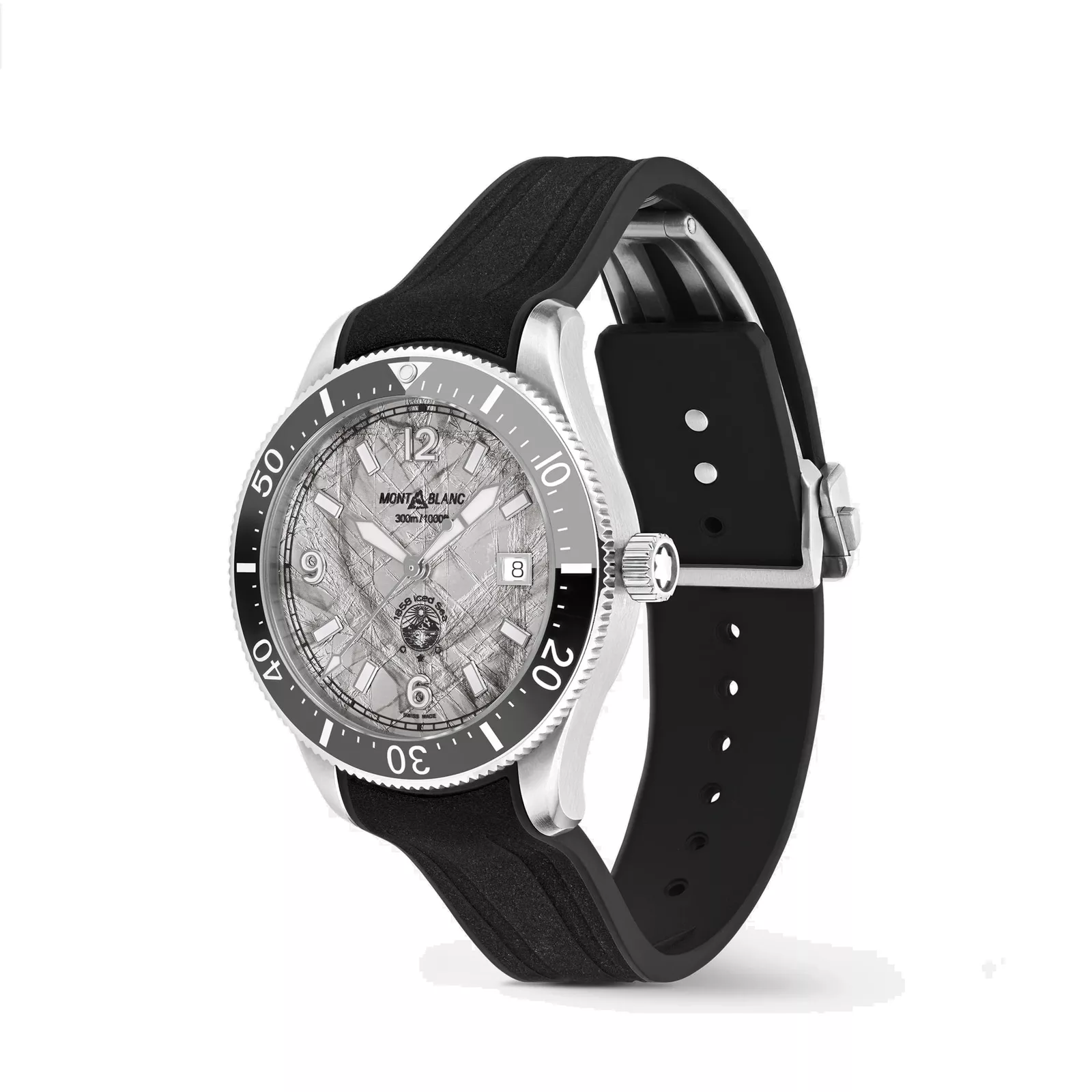 Kişi qol saatı Montblanc Iced sea, paslanmayan polad, 41 mm — 133628 - Image 3