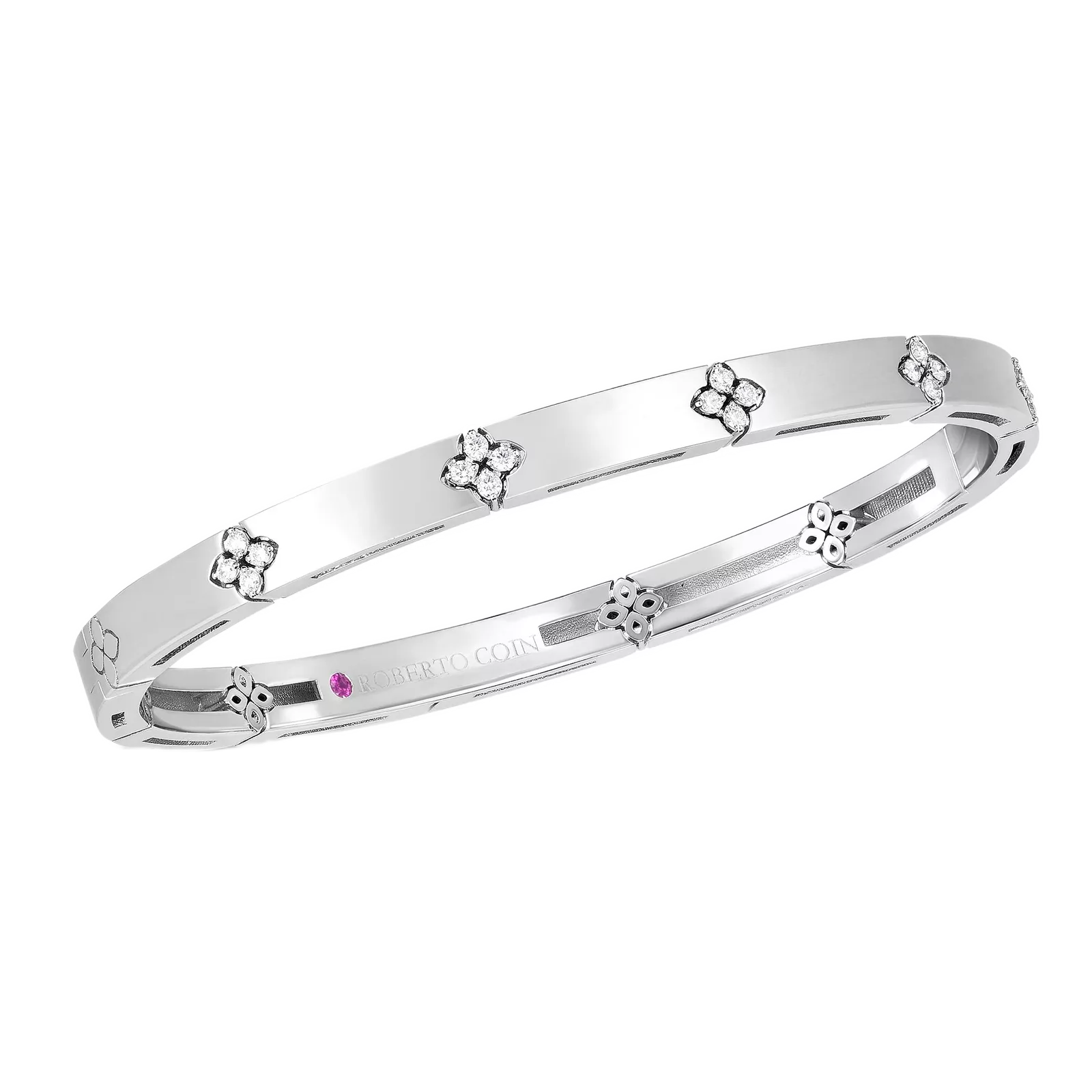 Bilərzik Roberto Coin Love in Verona, ağ qızıl, brilyant, yaqut — ADR888BA201301W