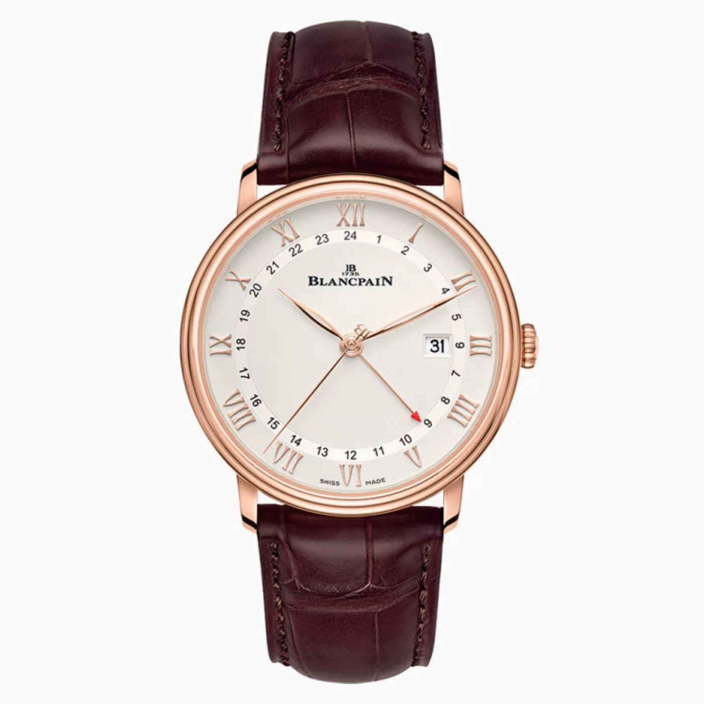 Kişi qol saatı Blancpain Villeret, çəhrayı qızıl, 40 mm — 6662364255A