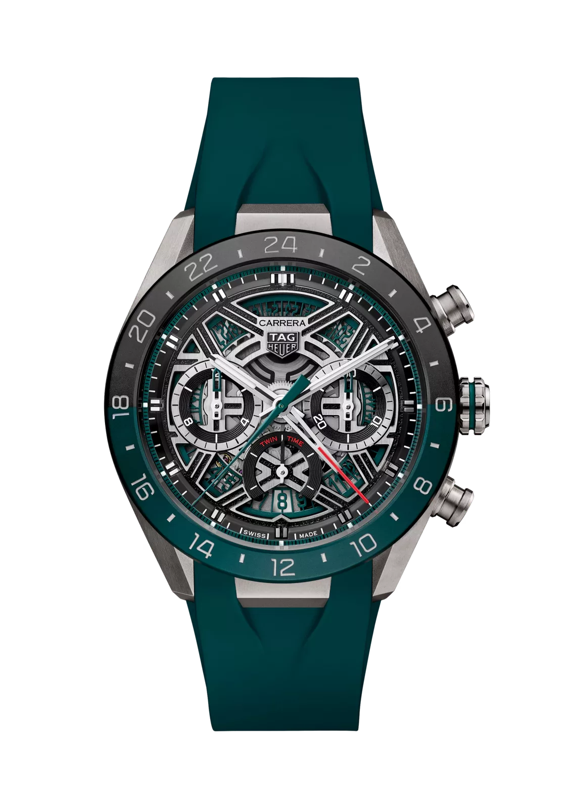 Kişi qol saatı TAG Heuer Carrera, donuq titan/qumlanmış səthə malik, 44 mm — CBU2084FT6297 - Image 5