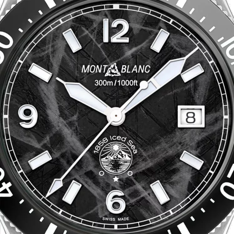 Kişi qol saatı Montblanc Iced sea, paslanmayan polad, 41 mm — 129372 - Image 6