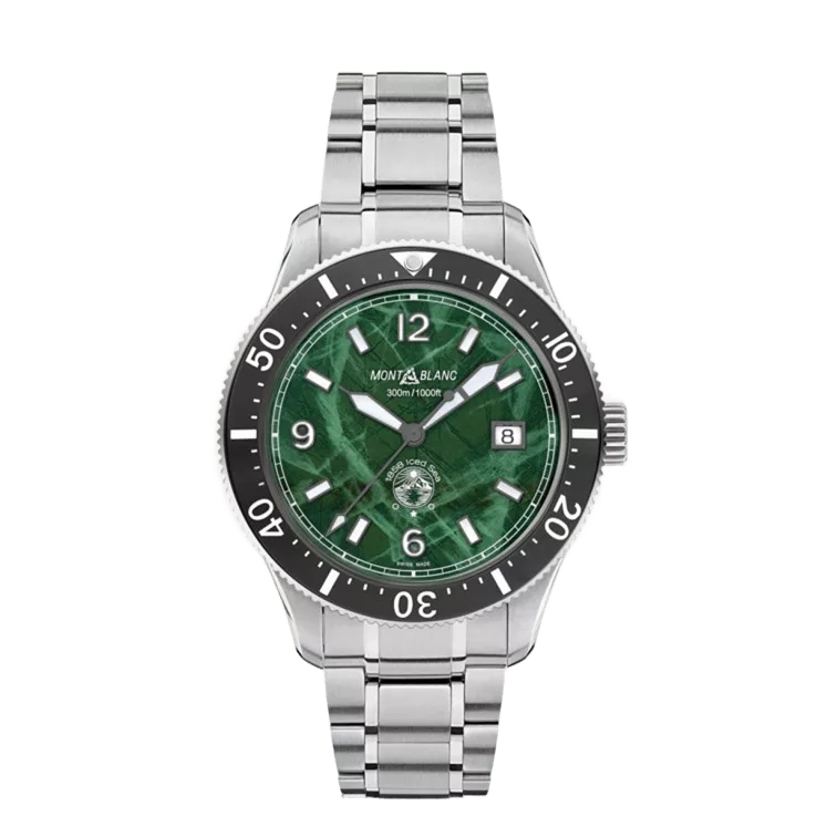 Kişi qol saatı Montblanc Iced sea, paslanmayan polad, keramika, 41 mm — 130810