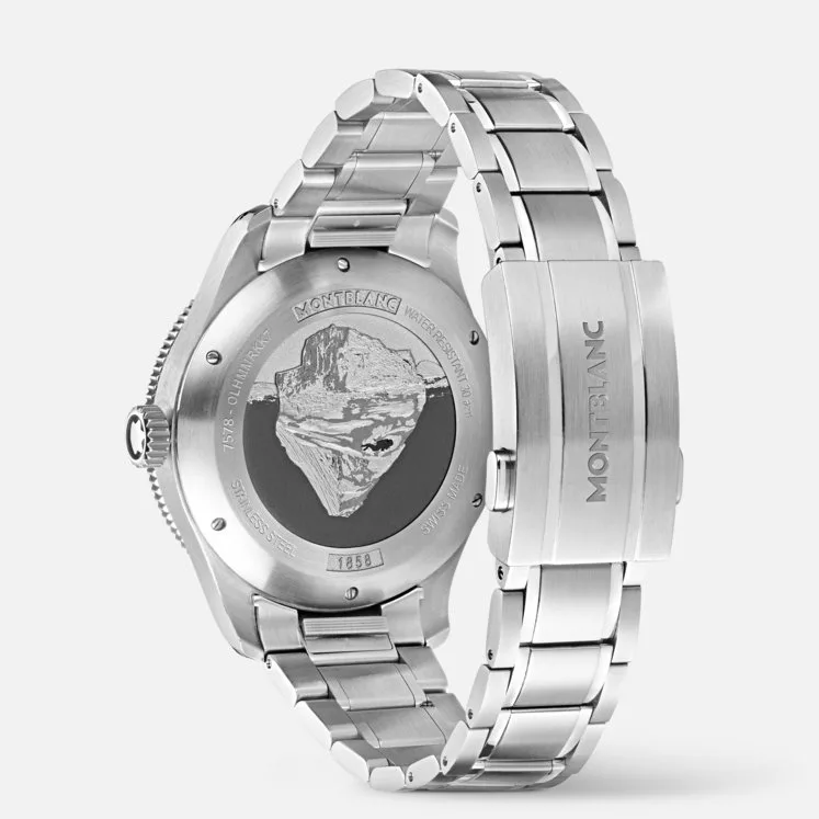 Kişi qol saatı Montblanc Iced sea, paslanmayan polad, keramika, 41 mm — 129369 - Image 4