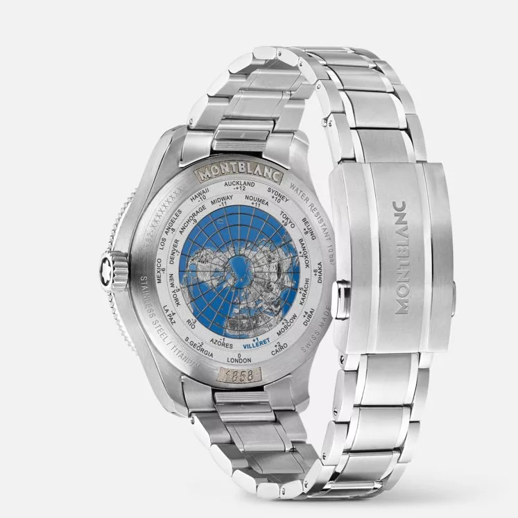 Kişi qol saatı Montblanc 1858, paslanmayan polad, 42 mm — 129615 - Image 4