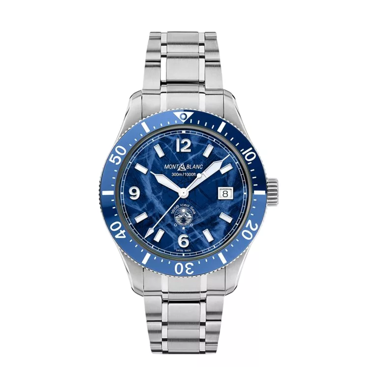 Kişi qol saatı Montblanc Iced sea, paslanmayan polad, keramika, 41 mm — 129369