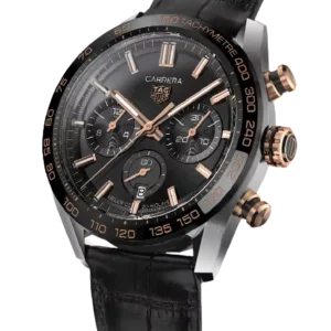 Kişi qol saatı TAG Heuer Carrera, polad, donuq/cilalanmış qızıl və keramika, 44 mm — CBN2A5AFC6481