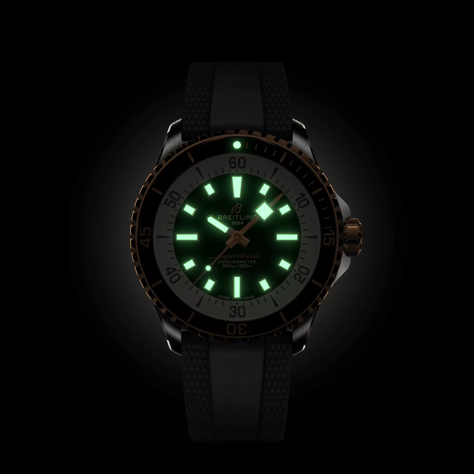 Qadın qol saatı Breitling Superocean, paslanmayan polad və 18k qırmızı qızıl, 42 mm — U17375211B1S1 - Image 6