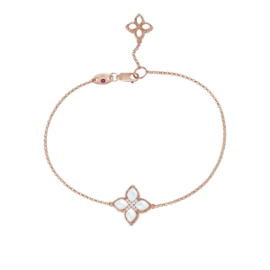 Bilərzik Roberto Coin Princess Flower, çəhrayı qızıl, yaqut, brilyant — ADV888BR1570R
