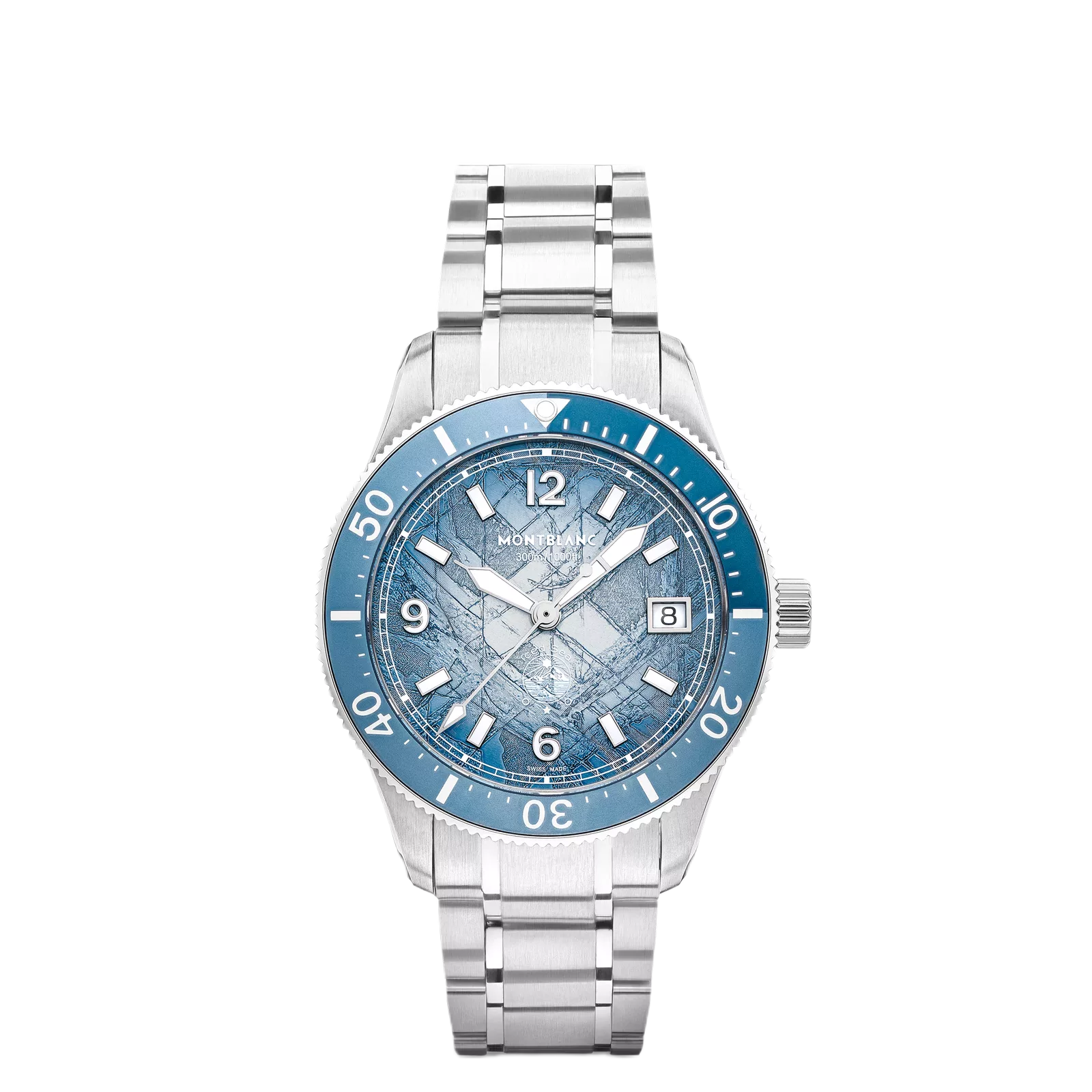Kişi qol saatı Montblanc Iced sea, paslanmayan polad, 38 mm — 134022