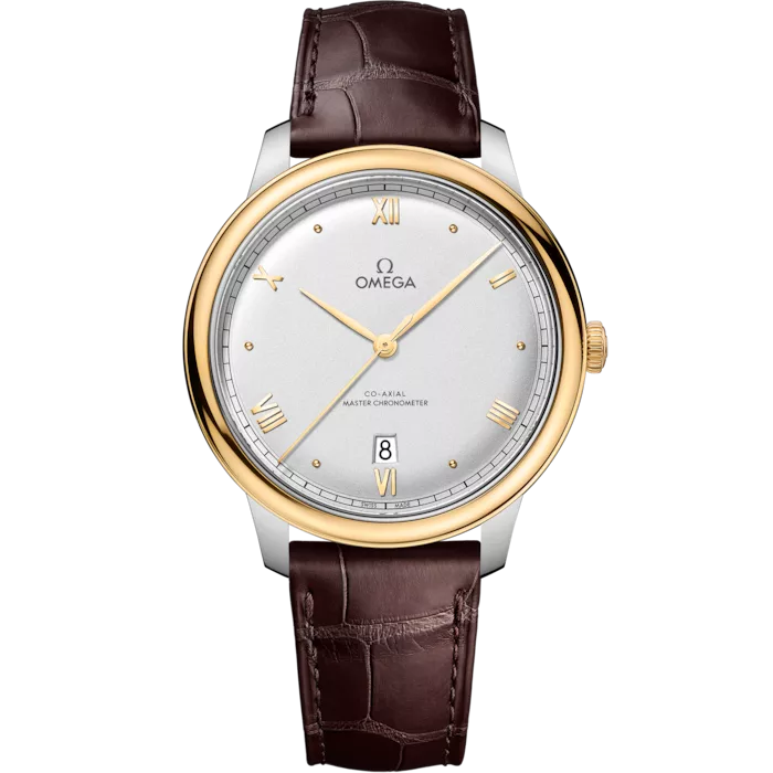 Kişi qol saatı Omega De Ville, polad, sarı qızıl, 40 mm — 43423402002002