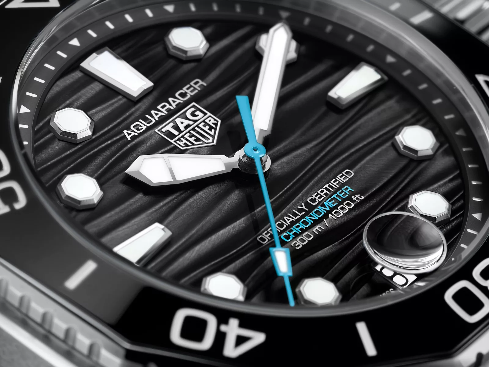Kişi qol saatı TAG Heuer Aquaracer, donuq/cilalanmış polad, 42 mm — WBP5110BA0013 - Image 2