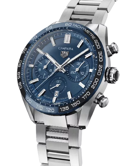 Kişi qol saatı TAG Heuer Carrera, donuq/cilalanmış polad və keramika, 44 mm — CBN2A1ABA0643