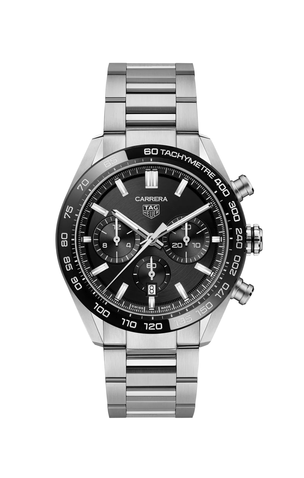 Kişi qol saatı TAG Heuer Carrera, donuq/cilalanmış polad və keramika, 44 mm — CBN2A1BBA0643 - Image 6