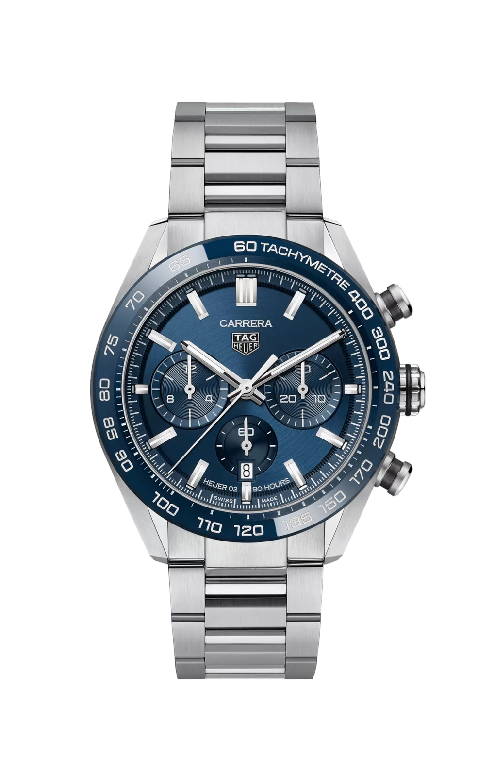 Kişi qol saatı TAG Heuer Carrera, donuq/cilalanmış polad və keramika, 44 mm — CBN2A1ABA0643 - Image 6