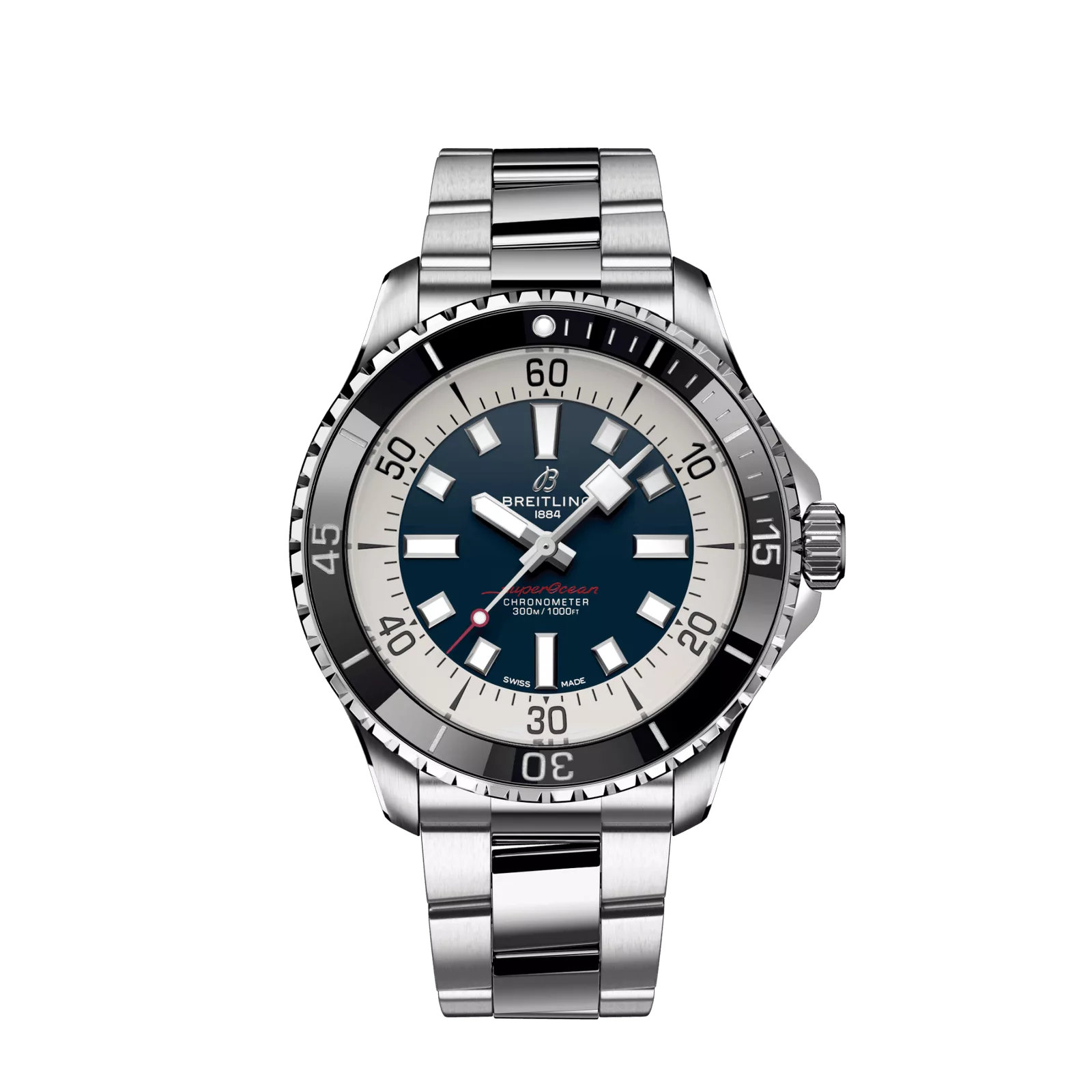 Kişi qol saatı Breitling Superocean, paslanmayan polad, 44 mm — A17376211C1A1