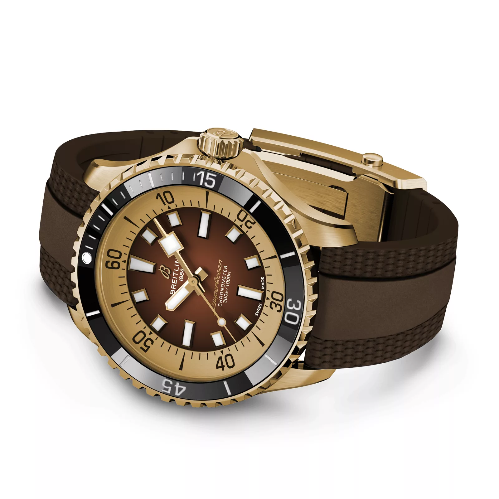 Kişi qol saatı Breitling Superocean, tunc rəngli, 44 mm — N17376201Q1S1 - Image 3