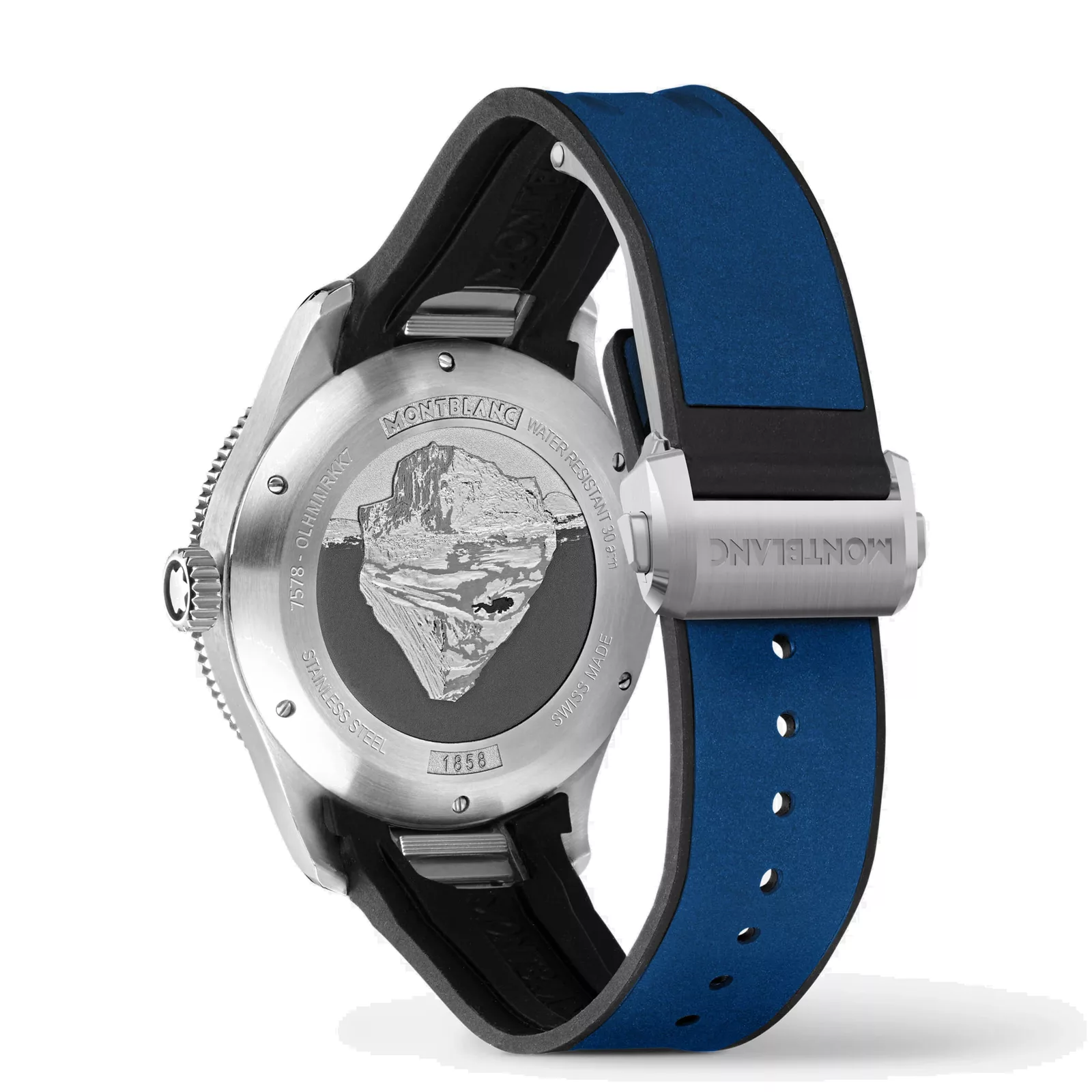 Kişi qol saatı Montblanc Iced sea, paslanmayan polad, 41 mm — 129370 - Image 5
