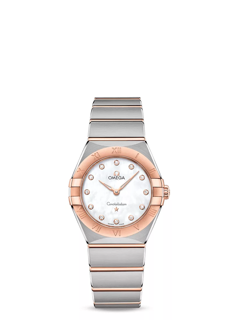 Qadın qol saatı Omega Constellation, polad ‑ sedna™ qızılı, 28 mm — 13120286055001