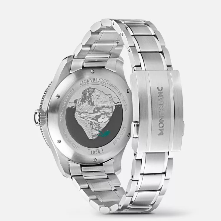 Kişi qol saatı Montblanc Iced sea, paslanmayan polad, keramika, 41 mm — 130810 - Image 4