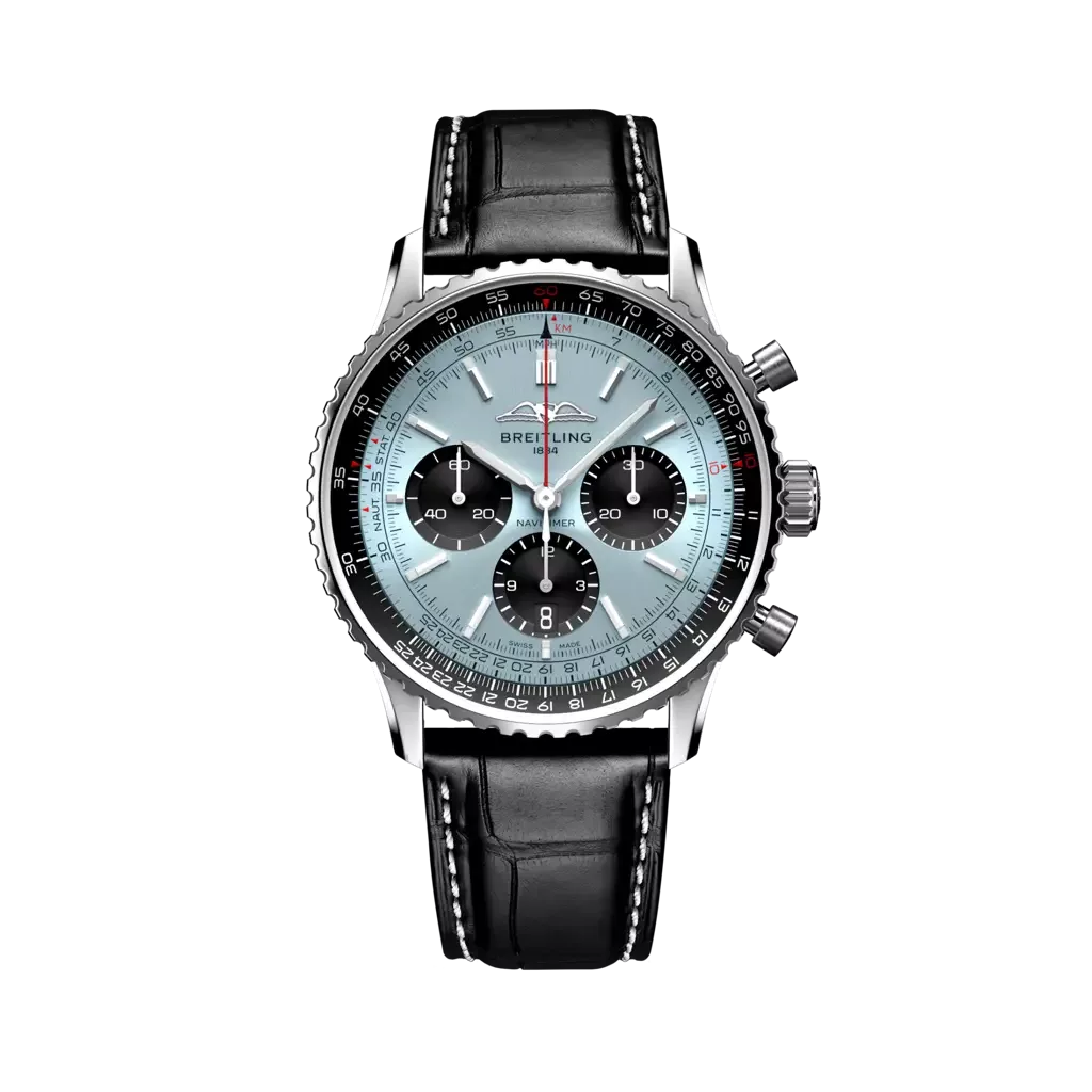 Kişi qol saatı Breitling Navitimer, paslanmayan polad, 43 mm — AB0138241C1P1