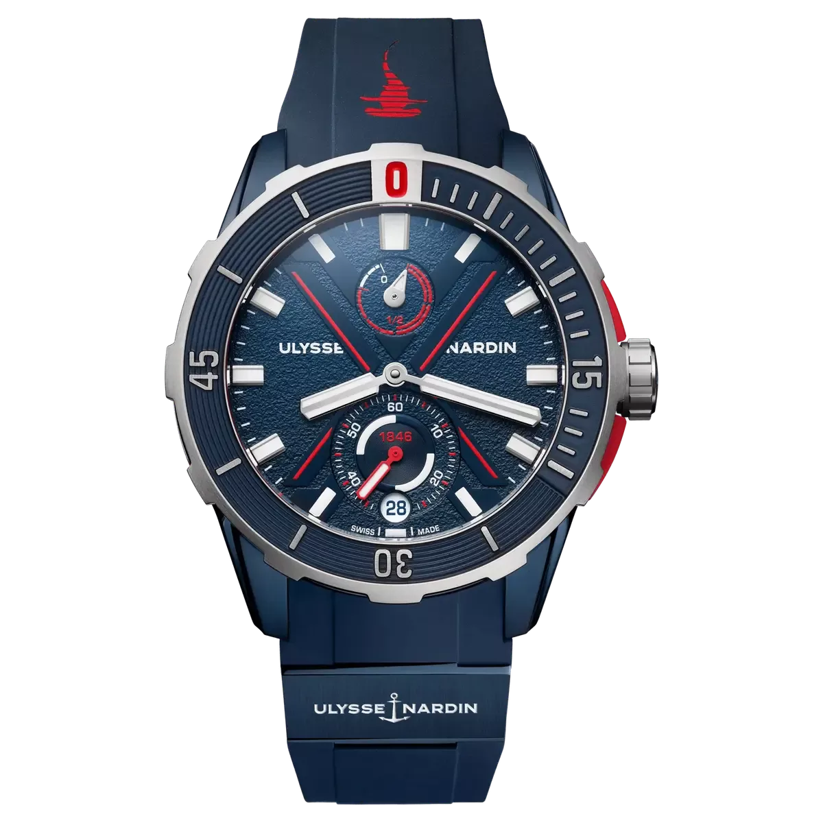 Kişi qol saatı Ulysse Nardin Diver, titan, 44 mm — 1183170LE3AHAMMER3A