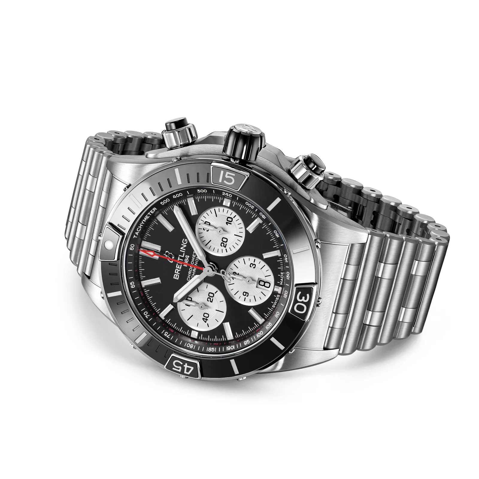 Kişi qol saatı Breitling Chronomat, paslanmayan polad, 44 mm — AB0136251B1A1 - Image 3