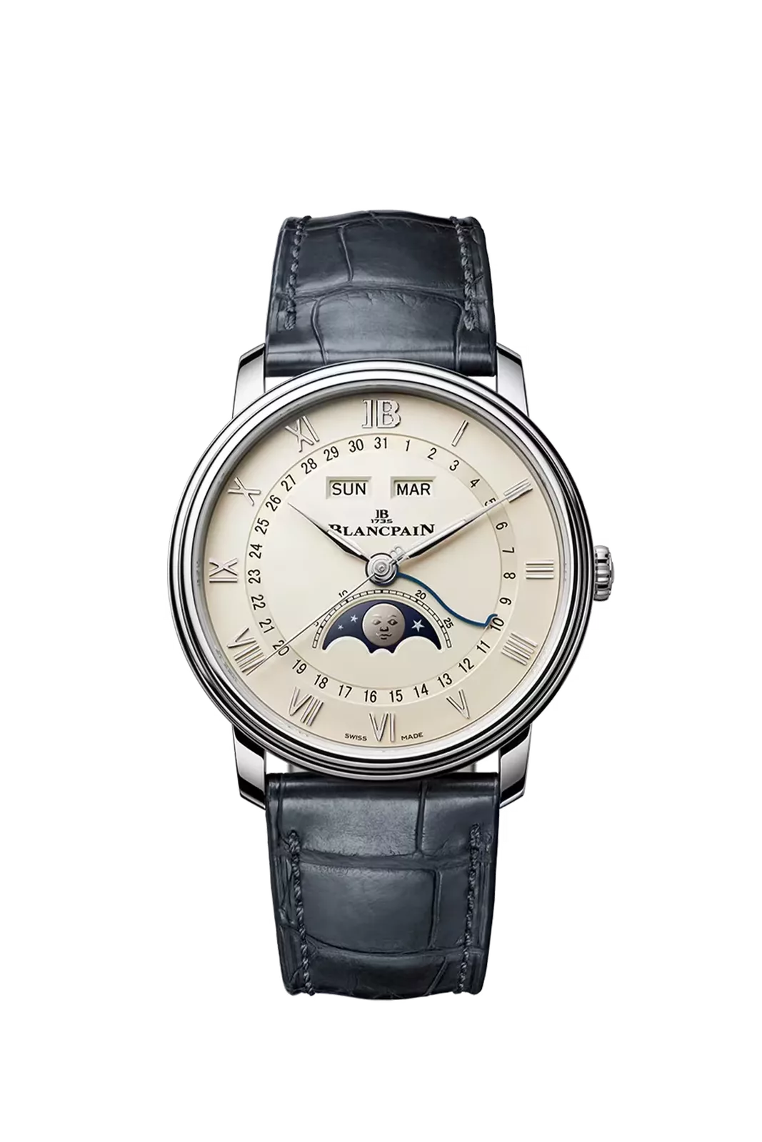 Kişi qol saatı Blancpain Villeret, polad, 40,2 mm — 6654N114255B