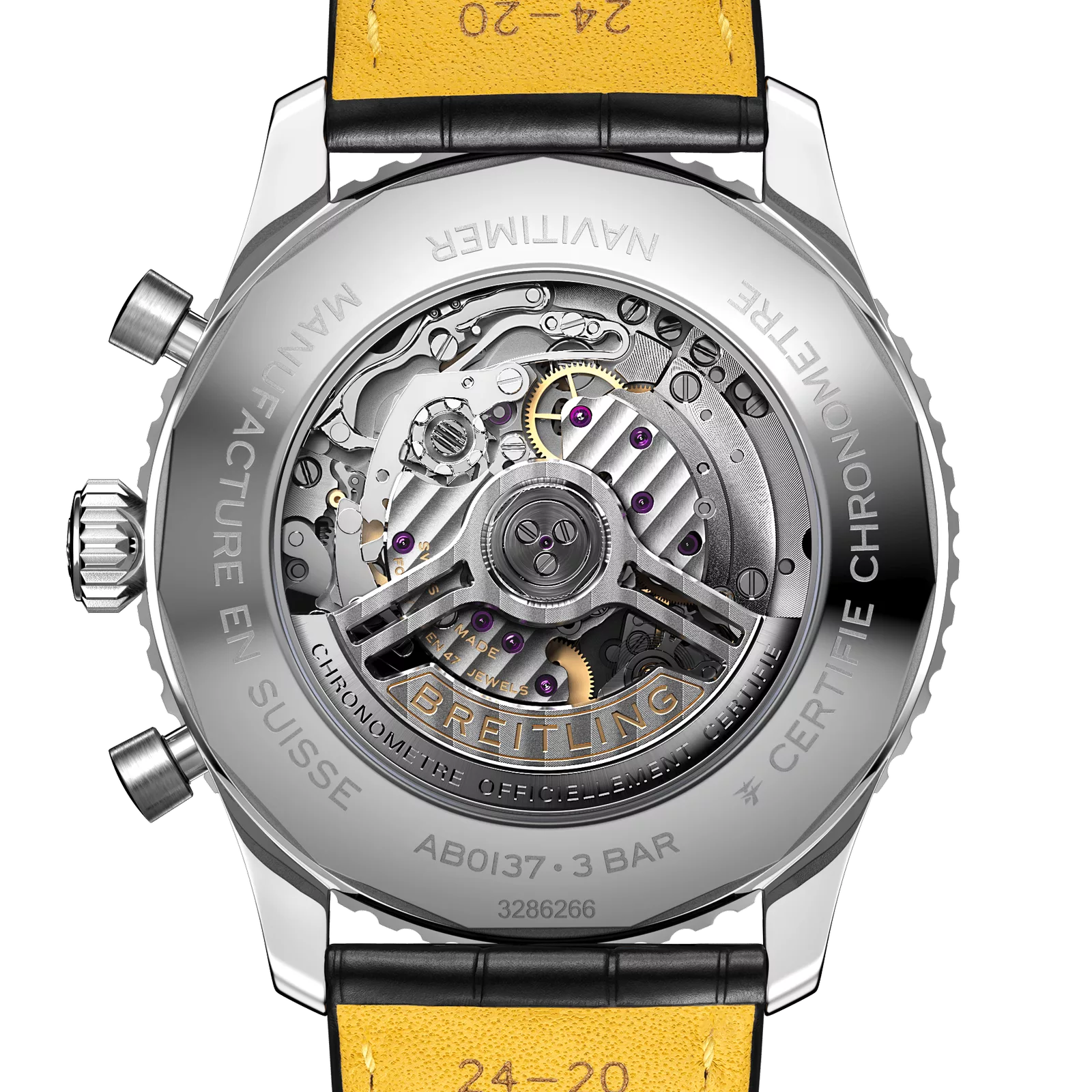 Kişi qol saatı Breitling Navitimer, paslanmayan polad, 46 mm — AB0137241L1P1 - Image 4